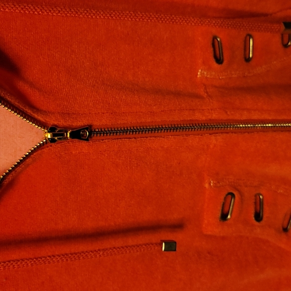 Boston Proper short sleeve hooded sport jacket. Size XS,  Coral (orange tint) - Picture 3 of 9